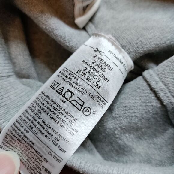 Gap leggings 2T gray stretchy cotton footless tights spring summer - Picture 2 of 5